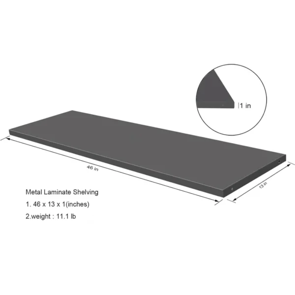 Horti Cubic Metal Black Laminate Shelf for 38ft - Image 2